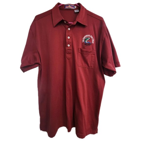 Vintage Mens Fishing Shirt Fishermans Bass Circuit Jerry Rhyne Size XL Polyester - Picture 1 of 3